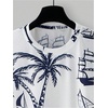 image:imageRoseSeek Mens 2 Piece Outfits Tropical Graphic Short Sleeve TShirt and Drawstring Waist Shorts SetsBlue White