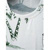 image:imageRoseSeek Mens 2 Piece Outfits Tropical Graphic Short Sleeve TShirt and Drawstring Waist Shorts SetsWhite and Green