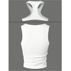 image:imageRoseSeek Mens 2 Piece Set Ribbed Knit Tank Top Fitted Cut Out Crop Tops Summer Undershirts Club WearWhite