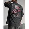 image:imageRoseSeek Mens 4 Pack Floral Graphic Tees Short Sleeve Casual Vintage T Shirt Summer Tops StreetwearGrey Beige White