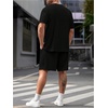 image:imageRoseSeek Mens Big and Tall Shorts Set Short Sleeve T Shirt and Track Shorts Clothing Set 2 Piece OutfitsBlack