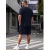 image:imageRoseSeek Mens Big and Tall Shorts Set Short Sleeve T Shirt and Track Shorts Clothing Set 2 Piece OutfitsDark Blue
