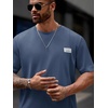 image:imageRoseSeek Mens Big and Tall Shorts Set Short Sleeve T Shirt and Track Shorts Clothing Set 2 Piece OutfitsDeep Dusty Blue