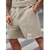 image:imageRoseSeek Mens Big and Tall Shorts Set Short Sleeve T Shirt and Track Shorts Clothing Set 2 Piece OutfitsLight Khaki