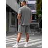 image:imageRoseSeek Mens Big and Tall Shorts Set Short Sleeve T Shirt and Track Shorts Clothing Set 2 Piece OutfitsMedium Grey