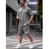 image:imageRoseSeek Mens Big and Tall Shorts Set Short Sleeve T Shirt and Track Shorts Clothing Set 2 Piece OutfitsMedium Grey