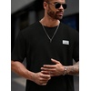 image:imageRoseSeek Mens Big and Tall Shorts Set Short Sleeve T Shirt and Track Shorts Clothing Set 2 Piece OutfitsPure Black