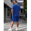 image:imageRoseSeek Mens Big and Tall Shorts Set Short Sleeve T Shirt and Track Shorts Clothing Set 2 Piece OutfitsRoyal Blue
