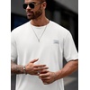 image:imageRoseSeek Mens Big and Tall Shorts Set Short Sleeve T Shirt and Track Shorts Clothing Set 2 Piece OutfitsSolid White