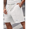 image:imageRoseSeek Mens Big and Tall Shorts Set Short Sleeve T Shirt and Track Shorts Clothing Set 2 Piece OutfitsSolid White