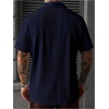 image:imageRoseSeek Mens Button Down Shirts Short Sleeve Textured Summer Beach Vacation Shirts Casual TopsRoyal Blue