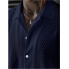 image:imageRoseSeek Mens Button Down Shirts Short Sleeve Textured Summer Beach Vacation Shirts Casual TopsRoyal Blue