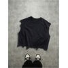 image:imageRoseSeek Mens Cap Sleeve Graphic Tees Crewneck Summer T Shirts Crop Tops StreetwearLetter Black