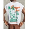 image:imageRoseSeek Mens Cap Sleeve Graphic Tees Crewneck Summer T Shirts Crop Tops StreetwearWhite and Green