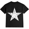 image:imageRoseSeek Mens Cartoon Graphic Tees Crew Neck Sleeve T Shirts Baggy Drop Shoulder Summer Tops StreetwearStar Black