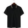 image:imageRoseSeek Mens Collared Neck Half Button Golf Shirts Short Sleeve Work Shirt Casual Performance TopsBlack