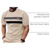 image:imageRoseSeek Mens Color Block Short Sleeve Tee Shirts Casual Crewneck T Shirt Trendy Summer TopsApricot