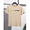 image:imageRoseSeek Mens Color Block Short Sleeve Tee Shirts Casual Crewneck T Shirt Trendy Summer TopsApricot and Black