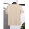 image:imageRoseSeek Mens Color Block Short Sleeve Tee Shirts Casual Crewneck T Shirt Trendy Summer TopsApricot and Black
