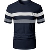 image:imageRoseSeek Mens Color Block Short Sleeve Tee Shirts Casual Crewneck T Shirt Trendy Summer TopsDark Blue