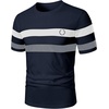 image:imageRoseSeek Mens Color Block Short Sleeve Tee Shirts Casual Crewneck T Shirt Trendy Summer TopsDark Blue