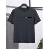 image:imageRoseSeek Mens Color Block Short Sleeve Tee Shirts Casual Crewneck T Shirt Trendy Summer TopsDark Grey