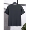 image:imageRoseSeek Mens Color Block Short Sleeve Tee Shirts Casual Crewneck T Shirt Trendy Summer TopsDark Grey
