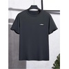 image:imageRoseSeek Mens Color Block Short Sleeve Tee Shirts Casual Crewneck T Shirt Trendy Summer TopsDeep Dark Grey