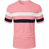 image:imageRoseSeek Mens Color Block Short Sleeve Tee Shirts Casual Crewneck T Shirt Trendy Summer TopsDusty Pink