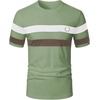 image:imageRoseSeek Mens Color Block Short Sleeve Tee Shirts Casual Crewneck T Shirt Trendy Summer TopsGreen