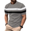 image:imageRoseSeek Mens Color Block Short Sleeve Tee Shirts Casual Crewneck T Shirt Trendy Summer TopsGrey