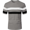 image:imageRoseSeek Mens Color Block Short Sleeve Tee Shirts Casual Crewneck T Shirt Trendy Summer TopsGrey