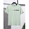 image:imageRoseSeek Mens Color Block Short Sleeve Tee Shirts Casual Crewneck T Shirt Trendy Summer TopsLight Green