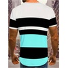 image:imageRoseSeek Mens Color Block Short Sleeve Tee Shirts Casual Crewneck T Shirt Trendy Summer TopsMint Green White