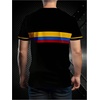 image:imageRoseSeek Mens Color Block Short Sleeve Tee Shirts Casual Crewneck T Shirt Trendy Summer TopsMulticolor Black