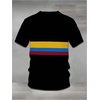 image:imageRoseSeek Mens Color Block Short Sleeve Tee Shirts Casual Crewneck T Shirt Trendy Summer TopsMulticolor Black