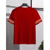 image:imageRoseSeek Mens Color Block Short Sleeve Tee Shirts Casual Crewneck T Shirt Trendy Summer TopsMulticolor Red