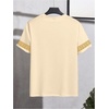 image:imageRoseSeek Mens Color Block Short Sleeve Tee Shirts Casual Crewneck T Shirt Trendy Summer TopsMulticolor Yellow