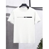 image:imageRoseSeek Mens Color Block Short Sleeve Tee Shirts Casual Crewneck T Shirt Trendy Summer TopsPure White