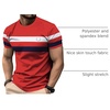 image:imageRoseSeek Mens Color Block Short Sleeve Tee Shirts Casual Crewneck T Shirt Trendy Summer TopsRed