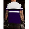 image:imageRoseSeek Mens Color Block Short Sleeve Tee Shirts Casual Crewneck T Shirt Trendy Summer TopsViolet Purple