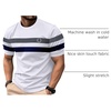 image:imageRoseSeek Mens Color Block Short Sleeve Tee Shirts Casual Crewneck T Shirt Trendy Summer TopsWhite