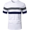 image:imageRoseSeek Mens Color Block Short Sleeve Tee Shirts Casual Crewneck T Shirt Trendy Summer TopsWhite
