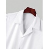 image:imageRoseSeek Mens Floral Button Down Shirts Short Sleeve Drop Shoulder Casual Hawaiian Summer Beach ShirtsWhite