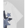 image:imageRoseSeek Mens Geometric Star Graphic Tees Short Sleeve Crew Neck T Shirts Loose Fit TShirtsWhite and Blue