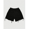 image:imageRoseSeek Mens Glitter Rhinestone Sparkle Shorts Ripped Drawstring Waist Wide Leg Rave Shorts with PocketsBlack