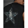 image:imageRoseSeek Mens Glitter Rhinestone Star Shirt Crop Tank Top Crewneck Cap Sleeve Vest Muscle Tops StreetwearBlack