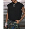 image:imageRoseSeek Mens Glitter Rhinestone Star Shirt Crop Tank Top Crewneck Cap Sleeve Vest Muscle Tops StreetwearBlack