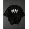 image:imageRoseSeek Mens Graphic Tees Crew Neck Short Sleeve T Shirts Summer Casual StreetwearBlack and White