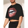 image:imageRoseSeek Mens Graphic Tees Short Sleeve Crew Neck Drop Shoulder Cropped T Shirt Summer Funny Tee ShirtsRed
